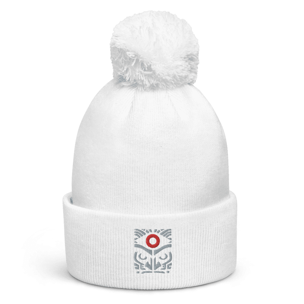 Bonnet à pompon Reliks blanc