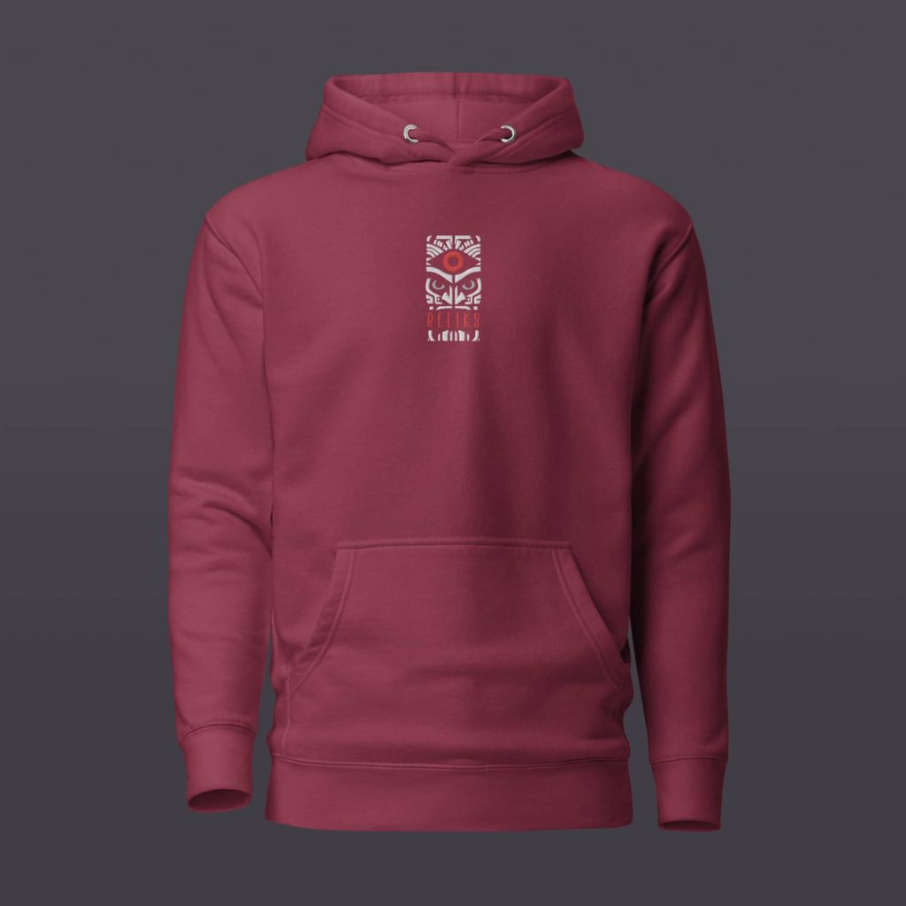 Sweat à Capuche bordeaux Reliks Crimson