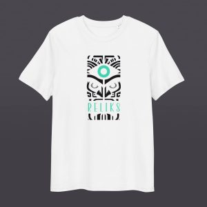 T-shirt basique blanc Reliks avec logo Totem au design mystique